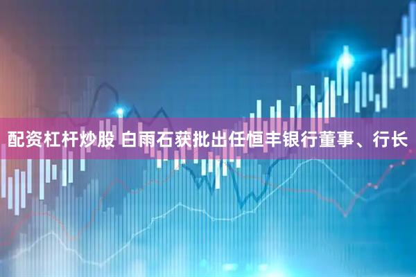 配资杠杆炒股 白雨石获批出任恒丰银行董事、行长